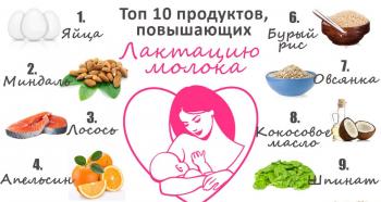 25 продуктов для повышения лактации молока кормящей маме